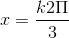 x=\frac{k2\Pi }{3}