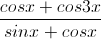 \frac{cosx+cos3x}{sinx+cosx}