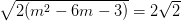 \dpi{100} \sqrt{2(m^{2}-6m-3)}=2\sqrt{2}