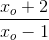 \frac{x_{o}+2}{x_{o}-1}