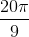 \frac{20\pi }{9}