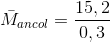 \bar{M}_{ancol}=\frac{15,2}{0,3}