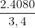 \frac{2.4080}{3,4}