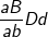 \fn_cm \small \frac{aB}{ab}Dd