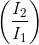 \left ( \frac{I_{2}}{I_{1}} \right )