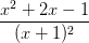 \dpi{100} \frac{x^{2}+2x-1}{(x+1)^{2}}