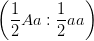 \dpi{100} \left ( \frac{1}{2}Aa:\frac{1}{2}aa \right )