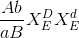\frac{Ab}{aB}X_E^DX_E^d