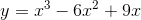 y=x^{3}-6x^{2}+9x