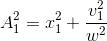 A_{1}^{2}= x_{1}^{2} + \frac{v_{1}^{2}}{w^{2}}