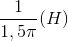 \frac{1}{1,5\pi }(H)
