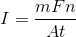 I=\frac{mFn}{At}