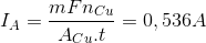 I_{A}=\frac{mFn_{Cu}}{A_{Cu}.t}=0,536A