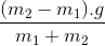 \frac{(m_{2}-m_{1}).g}{m_{1}+m_{2}}