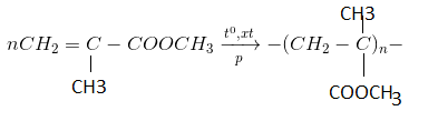 nCH_{2}=C-COOCH_{3}\xrightarrow[p]{t^{0},xt}-(CH_{2}-C)_{n}-