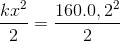 \frac{kx^{2}}{2}=\frac{160.0,2^{2}}{2}