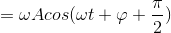 = \omega Acos(\omega t+\varphi +\frac{\pi }{2})
