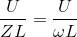 \frac{U}{ZL} =\frac{U}{\omega L}