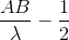 \frac{AB}{\lambda }-\frac{1}{2}