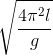 \sqrt{\frac{4\pi ^{2}l}{g}}
