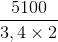 \frac{5100}{3,4\times2}
