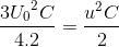 \frac{3{U_{0}}^{2}C}{4.2}=\frac{u^{2}C}{2}