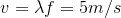 v=\lambda f= 5m/s