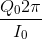 \frac{Q_{0}2\pi }{I_{0}}