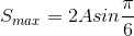 S_{max}=2Asin\frac{\pi }{6}