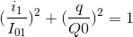 (\frac{i_{1}}{I_{01}})^{2}+(\frac{q}{Q{0}})^{2}=1