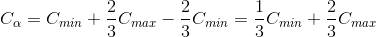 C_{\alpha }=C_{min}+\frac{2}{3}C_{max}-\frac{2}{3}C_{min}=\frac{1}{3}C_{min}+\frac{2}{3}C_{max}