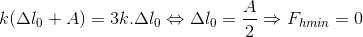 k(\Delta l_{0}+A)=3k.\Delta l_{0}\Leftrightarrow \Delta l_{0}=\frac{A}{2}\Rightarrow F_{đhmin}=0