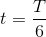 t=\frac{T}{6}