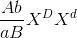 \frac{Ab}{aB}X^{D}X^{d}