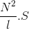 \frac{N^{2}}{l}.S