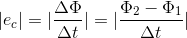 |e_{c}|=|\frac{\Delta \Phi }{\Delta t }|=|\frac{\Phi _{2}-\Phi _{1}}{\Delta t}|