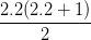 \dpi{100} \frac{2.2(2.2+1)}{2}