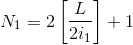 N_{1}= 2\left [ \frac{L}{2i_{1}} \right ]+1