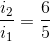 \frac{i_{2}}{i_{1}}= \frac{6}{5}