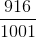 \frac{916}{1001}