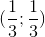 (\frac{1}{3}; \frac{1}{3})