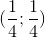 (\frac{1}{4};\frac{1}{4})