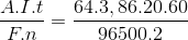 \frac{A.I.t}{F.n}=\frac{64.3,86.20.60}{96500.2}