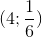 (4;\frac{1}{6})