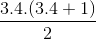 \frac{3.4.(3.4 + 1)}{2}
