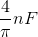 \frac{4}{\pi }nF