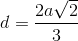 d= \frac{2a\sqrt{2}}{3}