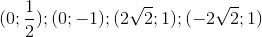 (0;\frac{1}{2});(0;-1); (2\sqrt{2}; 1);(-2\sqrt{2}; 1)