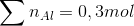 \sum n_{Al}=0,3 mol