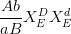 \dpi{100} \frac{Ab}{aB}X_{E}^{D}X_{E}^{d}